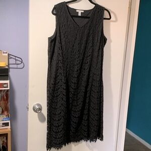 Isaac Mizrahi Live! Lace Vee-Neck Sleeveless Dress